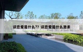 谈恋爱是什么?？谈恋爱是什么激素