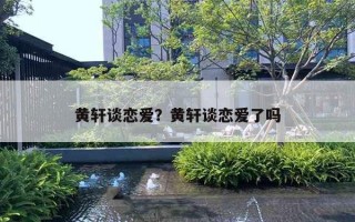 黄轩谈恋爱?黄轩谈恋爱了吗 黄轩谈恋爱?黄轩谈恋爱了吗